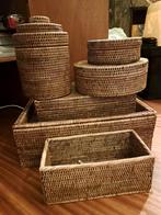 Manden rotan set, Ophalen of Verzenden, Zo goed als nieuw, Rond, Riet