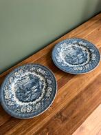 Vintage H Aymsley Blauw & Wit 29 cm 2 Borden., Ophalen of Verzenden