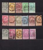 België 1893-1900 OBP 53-67 volledige reeks gestempeld, Ophalen, Gestempeld, Gestempeld