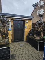 Set betonnen leeuwen, Tuin en Terras, Tuinbeelden, Ophalen, Zo goed als nieuw