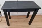 Zwart houten krukje / bijzettafel 59x29xh50 cm * q, Huis en Inrichting, Krukjes, Ophalen, Gebruikt, Hout