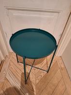 Groene bijzettafel 45 cm doorsnede, Huis en Inrichting, Ophalen, Minder dan 45 cm, Minder dan 55 cm, Metaal of Aluminium