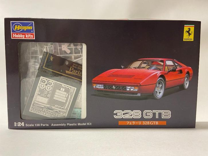 Hasegawa 1:24 Ferrari 328 GTB incl. PE set, Hobby en Vrije tijd, Modelbouw | Auto's en Voertuigen, Zo goed als nieuw, Auto, Groter dan 1:32