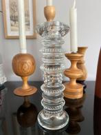 Prachtige kandelaar Pukeberg scandinavisch design vintage, Ophalen of Verzenden, Glas