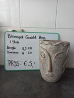 Bloempot gezicht hoog model sierpot plantenpot, Ophalen, Gebruikt, Rond, Minder dan 25 cm