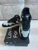 Nike air max 1 patta wave black Ds maat 44/ 10, Nike air max, Zwart, Nieuw, Ophalen of Verzenden