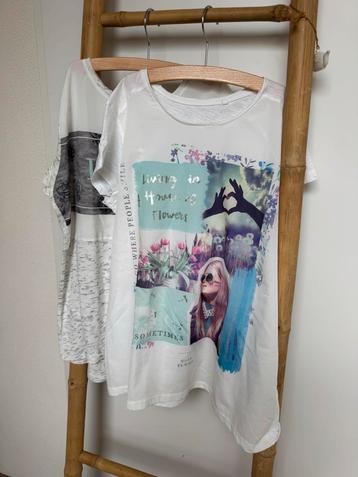 Twee meisjes t-shirt met opdruk maat 158/164 C&A beschikbaar voor biedingen