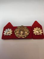 Setje Oranje Gelderland , mooi koperen embleem., Ophalen of Verzenden, Landmacht, Nederland, Embleem of Badge