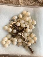 Parelmoer Rozenkrans uit Rome italie, Met hanger, Wit, Nieuw, Ophalen of Verzenden