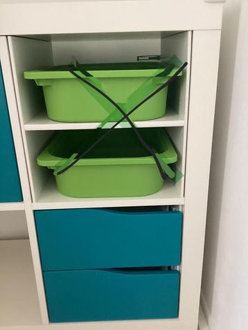 2x kallax LADES inc inzetten zeldzame blauw Ikea beschikbaar voor biedingen
