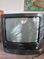 Oude TV met VHS speler, Audio, Tv en Foto, Vintage Televisies, Ophalen, Gebruikt, Minder dan 40 cm, Sharp