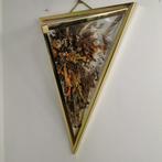 Vintage messing vitrine, boeket houder, wanddecoratie., Huis en Inrichting, Valkenswaard, Gebruikt, Info@flashbackfurniture.nl