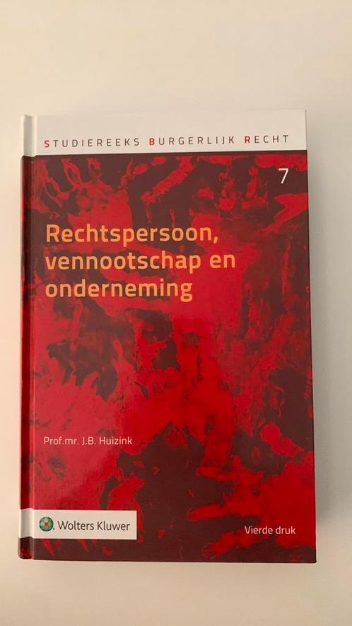 J.B. Huizink - Rechtspersoon, vennootschap en onderneming, Boeken, Wetenschap, Zo goed als nieuw, Geesteswetenschap, Ophalen of Verzenden