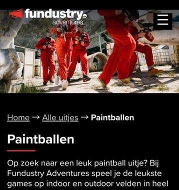 Paintballen in Harderwijk 8-12 personen totaalprijs €7,50 beschikbaar voor biedingen