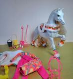 Mattel Barbie Ski Fun paard, kleding en verzorgingset 1991, Ophalen of Verzenden, Zo goed als nieuw, Fashion Doll