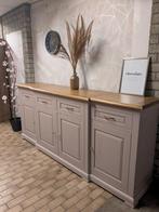 XXL dressoir, Eikenhout, Ophalen of Verzenden, Zo goed als nieuw, 200 cm of meer