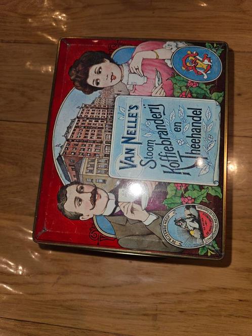 Vintage Van Nelle's Koffie en Thee Blik, Antiek en Kunst, Curiosa en Brocante, Ophalen of Verzenden