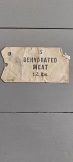 label voedseldropping wo2 april 1945, Ophalen of Verzenden, Landmacht, Nederland