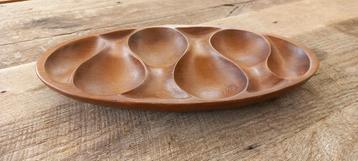 Vintage teak houten schaal  beschikbaar voor biedingen
