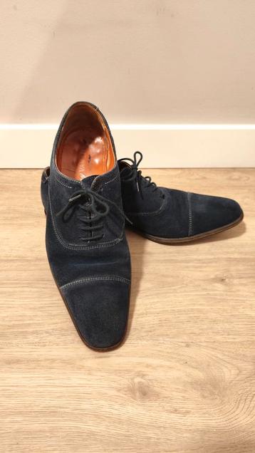 Blauwe Van Lier Suède Veterschoenen - Maat 45 beschikbaar voor biedingen