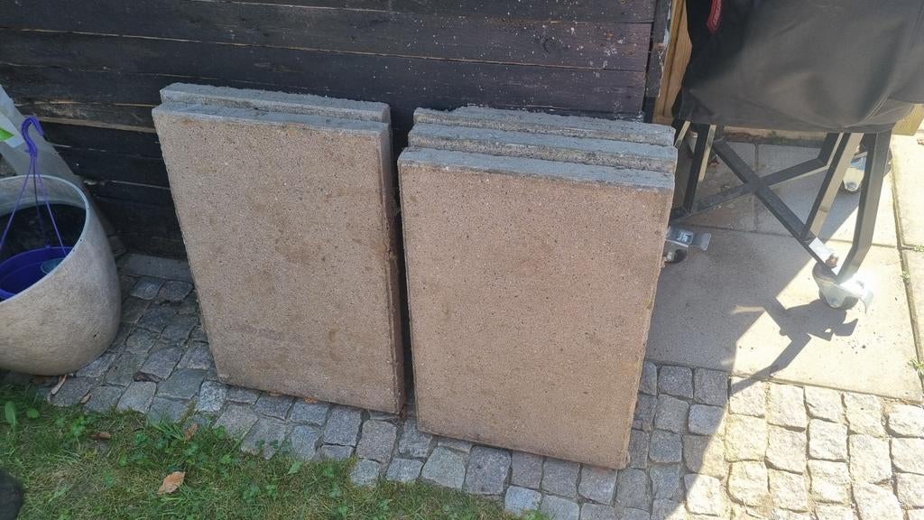 5x Betonnen tegels 40x60 cm, Tuin en Terras, Tegels en Klinkers, Ophalen, Gebruikt, Minder dan 5 m², Beton