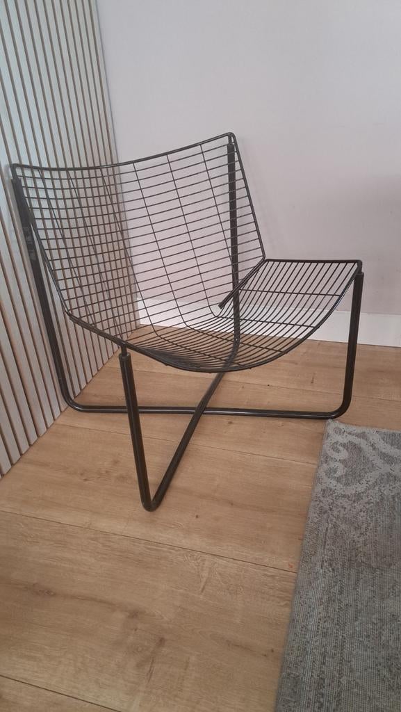 Ikea Niels Gammelgaard stoel, zwart vintage draadstoel, Ophalen
