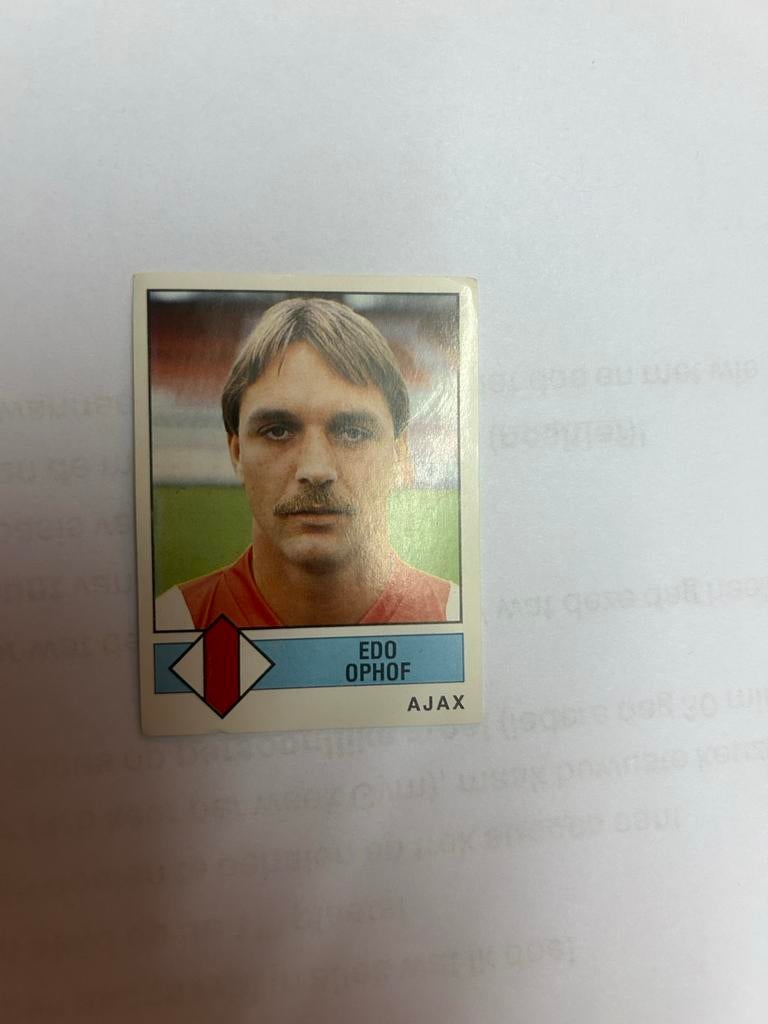 Edo Ophof Ajax Panini Voetbal 87 Plaatje, Ophalen of Verzenden, Zo goed als nieuw, Sticker
