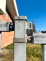 Gegalvaniseerd stalen hekwerk / spijlenhek – ca. 190 cm hoog, Ophalen, Met poort, Gebruikt, Spijlenhekwerk