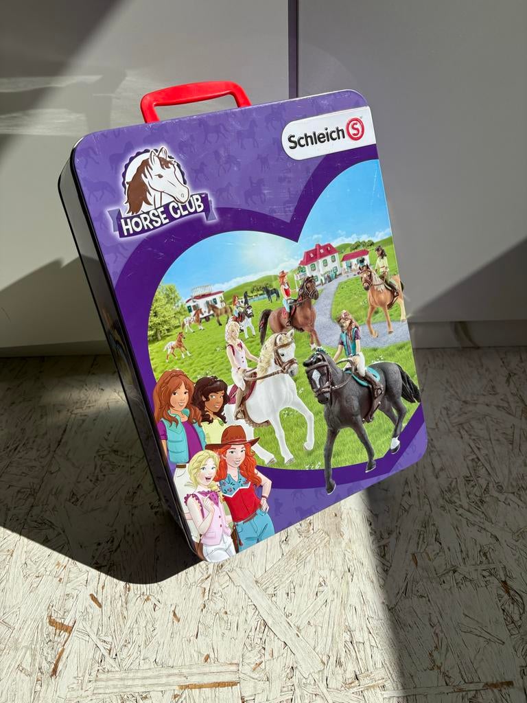 Schleich Horse Club Opbergkoffer (blik), Ophalen of Verzenden, Zo goed als nieuw, Overige, Overige merken