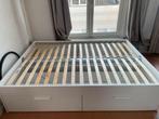 IKEA Brimnes bed 140x200 met lades - Gratis af te halen!, Huis en Inrichting, Slaapkamer | Bedden, Ophalen, Gebruikt, Wit, Tweepersoons