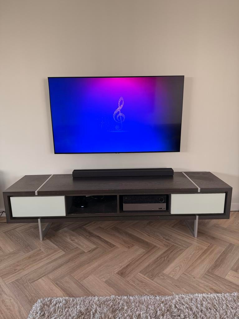 Design tv kast van Delato, Ophalen, Gebruikt, 200 cm of meer, Minder dan 100 cm