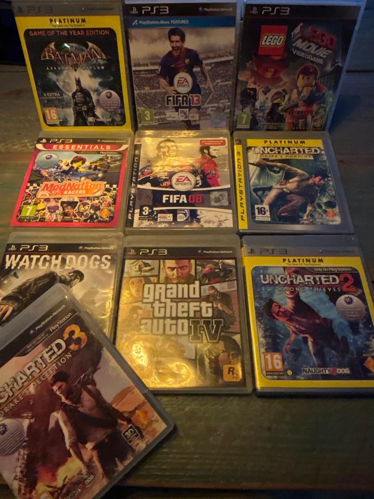 PS3 Games: Batman, FIFA, Uncharted, GTA, Watch Dogs, Spelcomputers en Games, Overige genres, 1 speler, Ophalen of Verzenden, Zo goed als nieuw