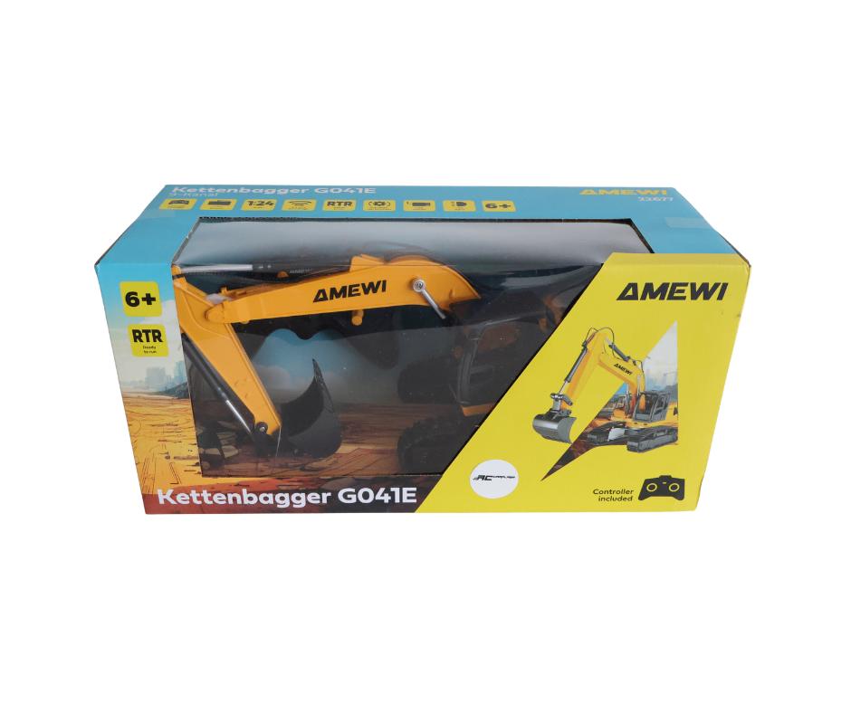 Amewi G041E Excavator 1/24 RTR 22677, Hobby en Vrije tijd, Ophalen of Verzenden, Nieuw, Overige schalen, Auto onroad