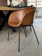 Eetkamerstoelen (3 stuks) Kave Home Yvette kunstleer bruin, Ophalen, Gebruikt, Overige materialen, Industrieel