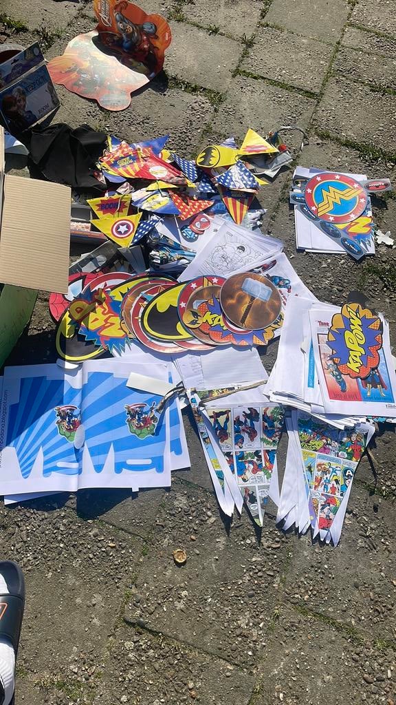 Superhelden kinderfeestje spullen, Ophalen of Verzenden, Versiering, Verjaardag