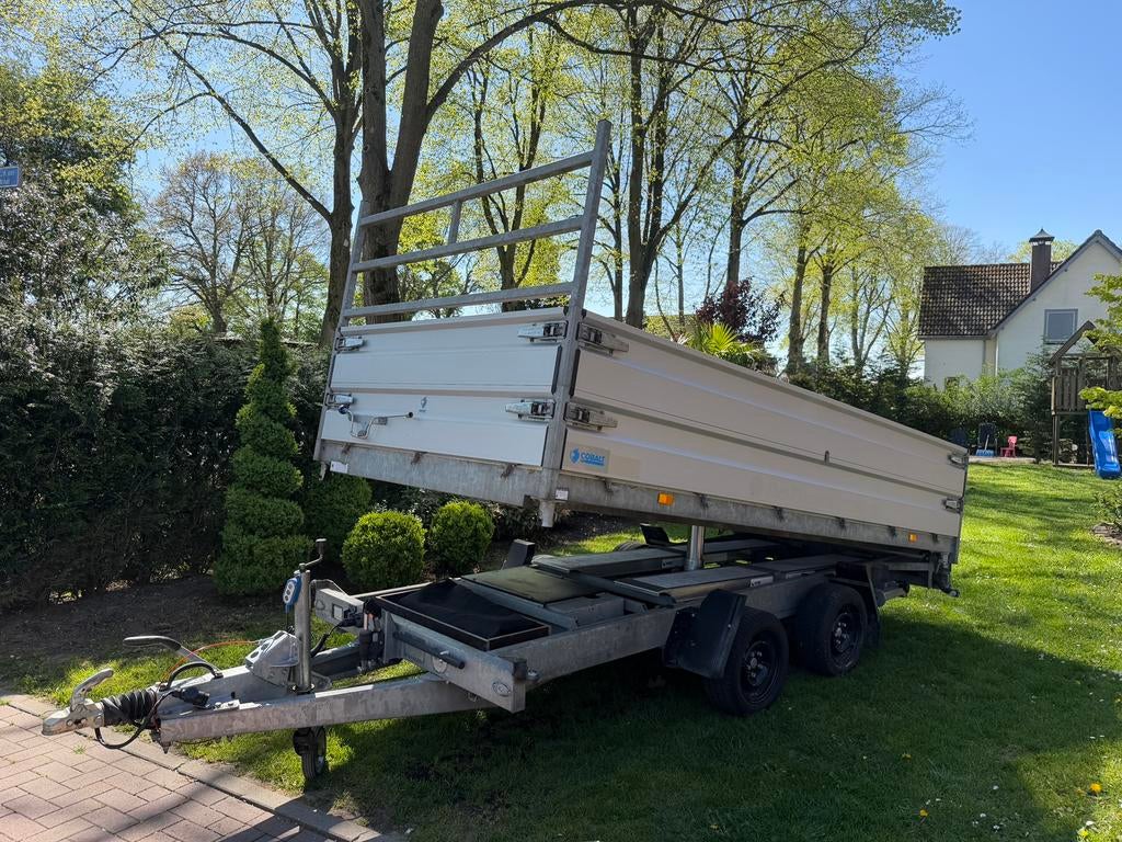 Hapert driezijdige kipper 3500 kg oprijplaten, Ophalen of Verzenden, Zo goed als nieuw