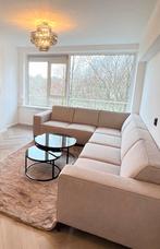 Moderne beige hoekbank - Zeer goede staat, Ophalen, 100 tot 125 cm, Hoekbank, 300 cm of meer