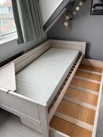 Lifetime bed met uitschuifbaar logeerbed - Whitewash, Ophalen, Gebruikt, 90 cm, Eenpersoons