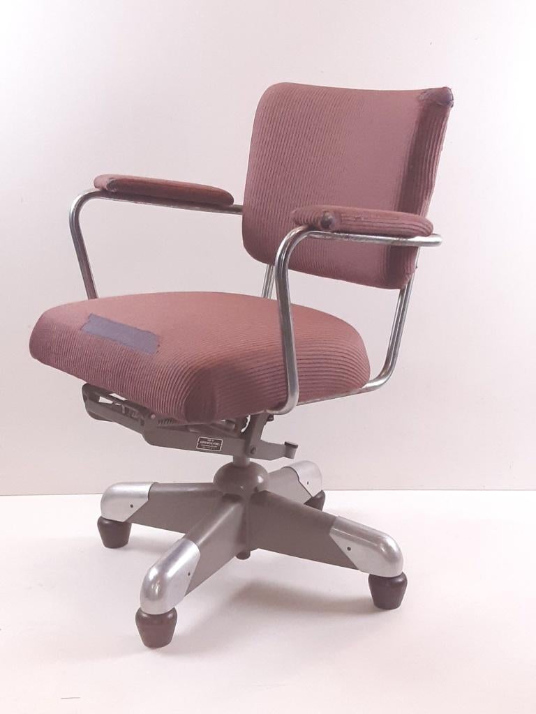 Gispen 358 PQR vintage bureaustoel, Huis en Inrichting, Bureaustoelen, Ophalen, Gaming bureaustoel, Gebruikt, Zwart