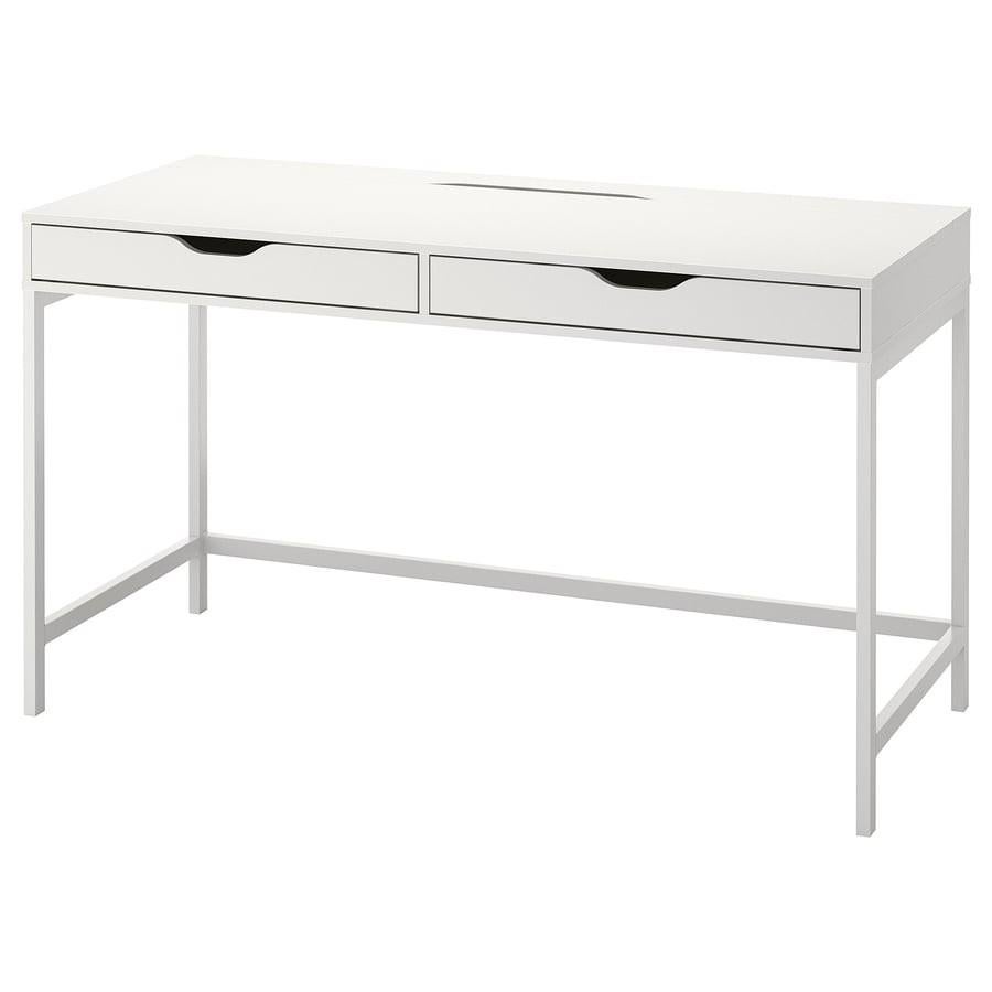 IKEA Alex bureau wit, Huis en Inrichting, Bureaus, Ophalen, Gebruikt, Kabelgoot, IKEA