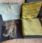 4 kussen 40x40 met  print zo snel mogelijk weg, Ophalen, Gebruikt, Overige kleuren, Vierkant