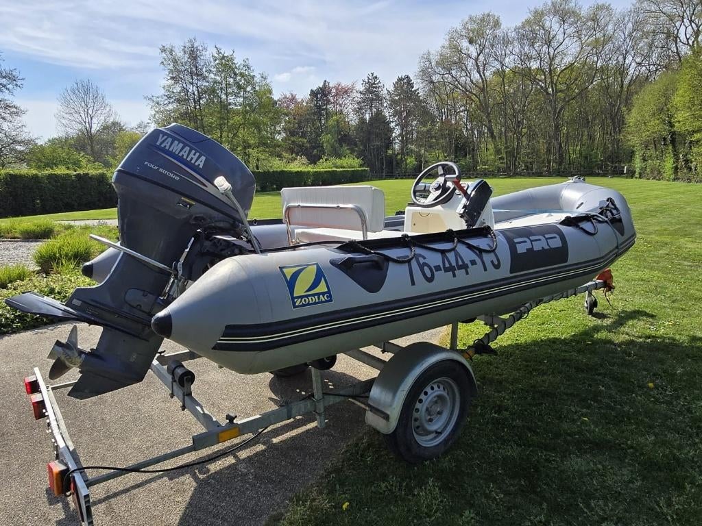 Zodiac Pro 420 incl Yamaha F40BET en trailer, Ophalen, Overige materialen, Gebruikt, 30 tot 50 pk