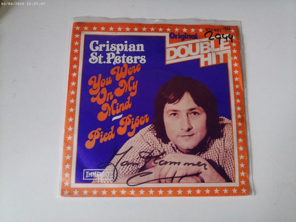 Crispian St.Peters - you were on my mind / Pied pipoer hit, Gebruikt, Single, Ophalen of Verzenden, Pop