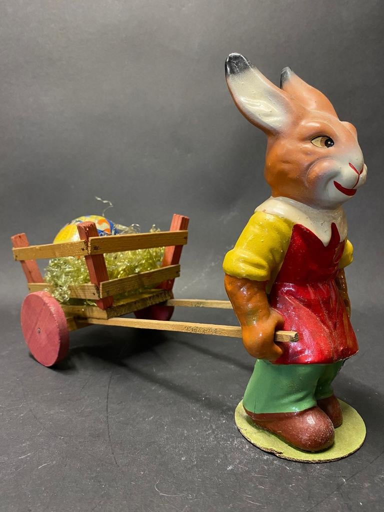 Antieke paashaas kar op wielen, Verzenden