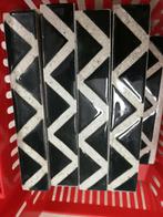 24 x Antieke tegelrand zwart / beige gemeleerd 15,2x2,1cm, Ophalen