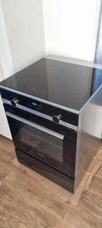 Luxe Inductie Fornuis Zwart met Pyrolyse Oven, Ophalen, Gebruikt, 60 cm of meer, 4 kookzones