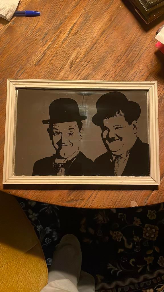 Vintage spiegel, Ophalen of Verzenden, Rechthoekig, Minder dan 50 cm, Minder dan 100 cm