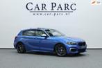 BMW 1-serie M140i Special Edition LED/SCHUIFDAK/LEER+S.VERWA, Auto's, Achterwielaandrijving, Gebruikt, Blauw, 340 pk