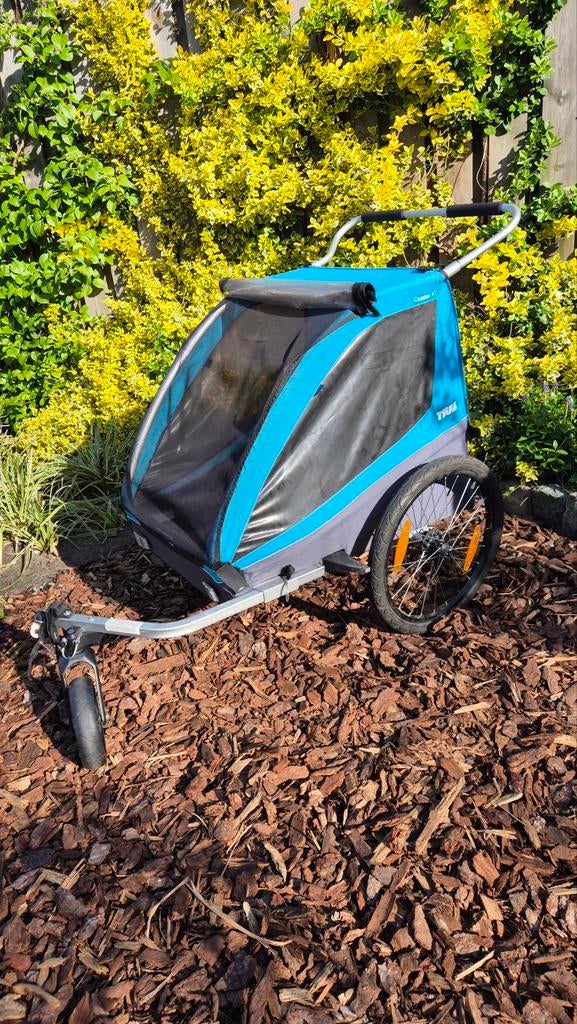 Thule Coaster XL Fietskar - Blauw, inclusief fietskoppeling, Fietsen en Brommers, Fietsaccessoires | Aanhangers en Karren, Ophalen