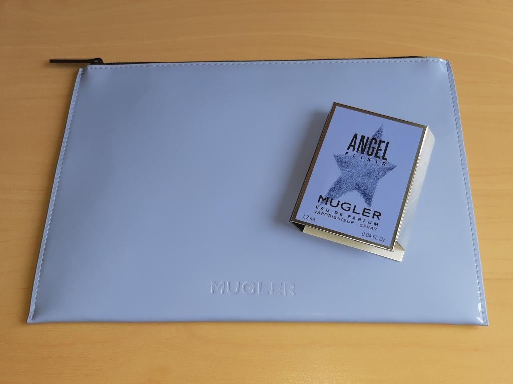 # NIEUW # toilettas / etui MUGLER met geur sample, Ophalen of Verzenden, Nieuw, Blauw, Dame